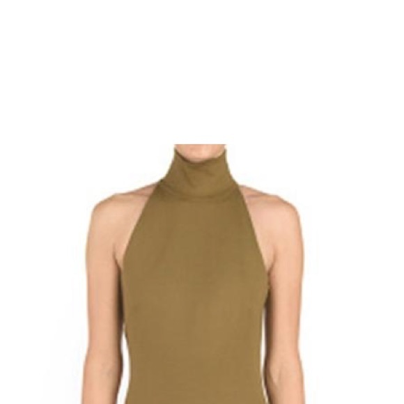Torn by Ronny Kobo Tops - Torn by Ronny Kobo Olive Green cropped turtle neck